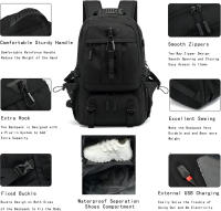 Mochila Táctica Impermeable para Hombres, 60L, Senderismo, Camping, Viaje, táctica militar - details 0