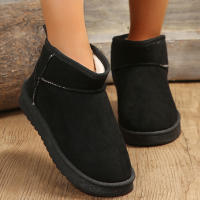 Botas de nieve cortas de fondo plano, botas de algodón para nieve con pie de gamuza cálidas apiladas y engrosadas - details 5