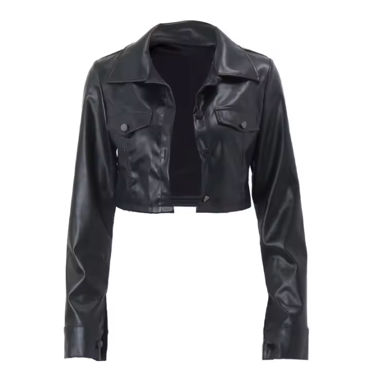 chaqueta con cuello descubierto y para mujer, estilo Maillard, personalizada, Invierno - 1