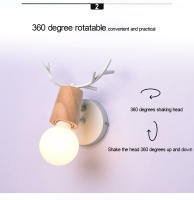 Lámpara de Pared TOMAXIN 16CM con Arte de Cuerno de Hierro Luz Cálida Retro Simple para Sala de Estar Baño Dormitorio Estudio Material de Hierro Fundido Color Blanco Tipo de Bombilla LED Producto Normal - details 6