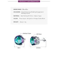 Pendientes de Topacio Misterioso SILVERCHAKRA para Mujeres Joyería Fina Vintage con Piedra Preciosa de Plata 925 Regalo para San Valentín - details 1