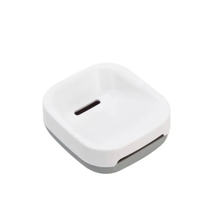 Soportes multifuncionales para cepillos de dientes, organizador de almacenamiento para baño de fácil limpieza de plástico, agujeros de drenaje, soporte para jabonera duradero - 1