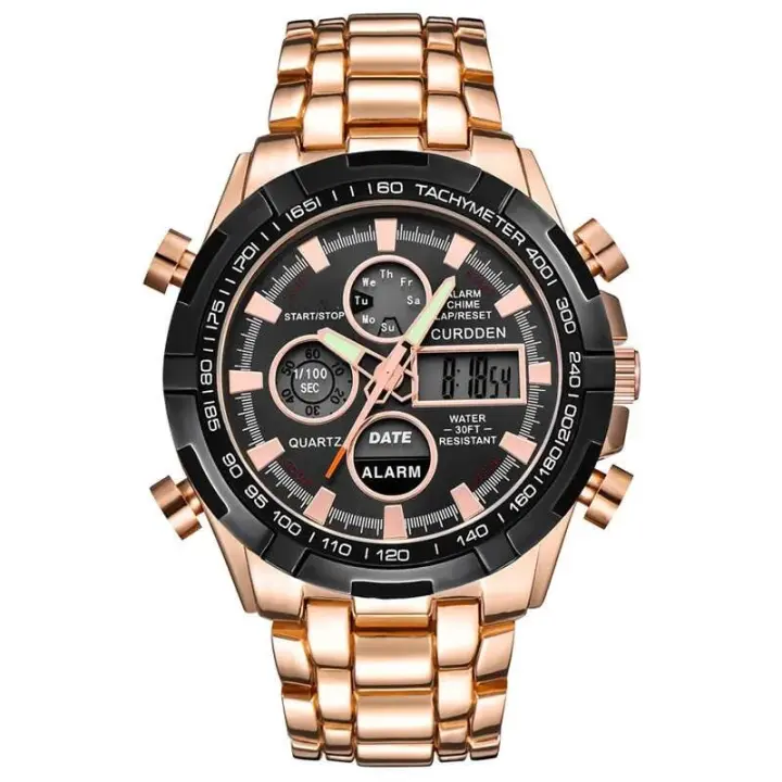 Reloj Deportivo de Cronómetro Automático de Lujo Premium Correa de Aleación de Moda - 1