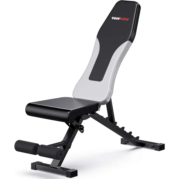 Banco de Pesas Ajustable Banco de Entrenamiento Plegable para el Hogar Banco Plano Inclinado Invertido Banco de Musculación Multiuso... - 1