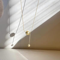 Collar de Acero de Titanio con Bolas Metálicas Diseño Exclusivo Trendy para Mujer - details 6
