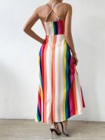Vestido Boho de Moda de Verano Patrón Étnico sin Espalda y Dobladillo Ideal para Playa - details 25