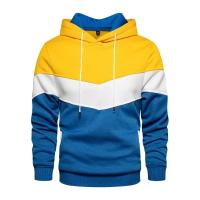 Sudadera con capucha de retales para hombre, ropa informal holgada de lana, ropa de calle cálida, moda masculina, prendas de vestir deportivas de otoño e invierno - details 11