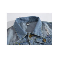 Chalecos vaqueros rasgados para hombre, ropa sin mangas, estilo retro, algodón, otoño - details 3