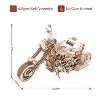 Robotime Rokr 420 PCS Cruiser Motorcicleta Kit de Bloques de Construcción de Madera DIY - details 10