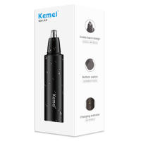 Kemei-recortador de vello de nariz y Oreja X4, limpiador de oídos lavable de cuerpo completo, recargable, eléctrico, blanco o negro - details 0