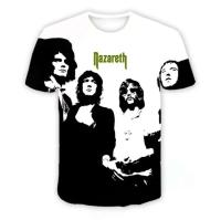 Camiseta con estampado 3D de Nazareth Band para hombre y mujer, camiseta de manga corta con movimiento Haruku Hip Hop, secado rápido y transpirable - details 3