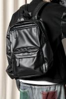 Mochila de viaje de cuero PU para hombre, morral escolar de negocios de color sólido, a la moda, novedad de 2022 - details 19