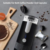 Cafetera portátil 2 en 1, cafetera electrónica para café molido y cápsulas, forma redonda, alimentación dual USB/batería, ≤36V, cafetera eficiente para uso doméstico y en viajes - details 0