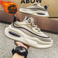 Zapatos deportivos informales con colchón de aire para hombre, zapatos de algodón con aislamiento grueso y felpa y suela aumentada - details 19