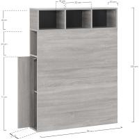 Cabecero de Cama Zeus 95 cm con almacenaje Blanco, 2 Puertas 9 Huecos - details 10