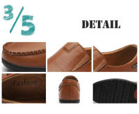 Mocasines de piel auténtica sin cordones para hombre, calzado informal de alta calidad, talla grande 38-47, primavera y verano - details 2