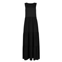 Vestido Bohemio De Playa Largo Para Mujer Elegante Sin Mangas Color Sólido Vintage Vestido De Fiesta Maxi Con Swing Grande Silueta A-Line Para Verano - details 27