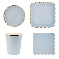 Vajilla Desechable de Papel con Encaje Platos y Tazas para Boda, Fiesta de Cumpleaños, Babería - details 6
