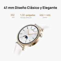 Caliente HUAWEI Watch GT 4 B19L 41mm Bluetooth Smartwatch 1.32 "Pantalla AMOLED Correa de cuero - Blanco - details 3