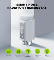 GIRIER-Válvula de radiador termostático inteligente TRV, controlador de temperatura programable ZigBee, termostato inteligente, compatible con Alexa - details 0