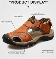 Sandalias de cuero para hombre, zapatos informales, ligeros y cómodos, de talla grande 38-48 - details 4