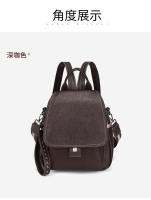 Mochila de cuero genuino para mujer, bolso de moda, bolsas de viaje antirrobo, estilo urbano, plegable, de cuero suave, bolso trasero vintage, bolsas impermeables, estilo punk, personalidad callejera - details 21