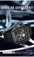 Reloj Skeleton Sport Luxury para hombre: resistente al agua, luminoso, duradero, con correa de caucho, diseño elegante - details 2