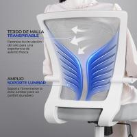 Silla de Oficina con Función de Inclinación, con Soporte Lumbar y Diseño Mariposa para Estudio, Carga Máxima 136kg, Negro - details 28