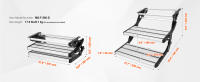 SucceBuy Escalones para vehículos recreativos, escaleras antideslizantes de acero al carbono, con pasamanos, entrada segura para vehículos recreativos, remolques y caravanas - details 7