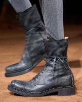 Tacones altos con punta cuadrada y suela gruesa hasta la rodilla para mujer, botas largas con cremallera lateral - details 6