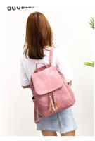 Mochila para mujer color caramelo, bolso nuevo de gran capacidad, bolso de moda, mochila con flecos. - details 16