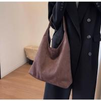 Bolso de hombro de gamuza de gran capacidad para mujer, bolso de viaje informal Simple, bolsos Retro, Otoño e Invierno - details 16