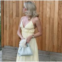 Vestido de noche elegante OUWU Cadena larga amarilla con cuello en V Ropa de playa para vacaciones de verano - details 7