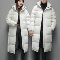 Abrigos de Invierno de Algodón para Hombres y Mujeres Cómodos Abrigos de Pareja, Cuello Alto Acolchado, Longitud Media, Calidez Parka - details 1