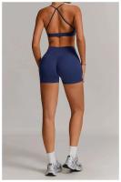 Conjunto de Gimnasio Yoga UDS para Mujeres Ropa de Entrenamiento de Manga Corta, Camisón Largo, Monos de Camping PIESS, Shorts de Correr - details 17