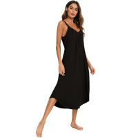 2025 Ropa de verano nueva, ropa de casa, ropa de mujer europea, camisón sexy con tirantes cómodos y de gran vuelo. - details 0