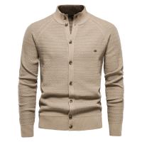 cárdigan de punto para hombre, suéter de algodón con botones de alta calidad y cuello simulado para hombre, cárdigans de diseñador a la moda para invierno - details 8