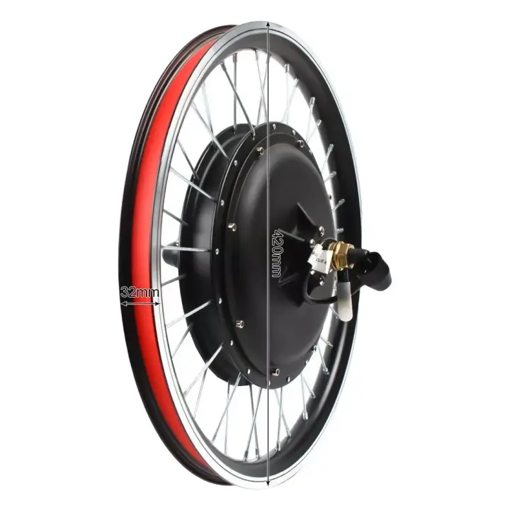 Kit de conversión de bicicleta eléctrica, Motor sin escobillas y sin dientes, 20 pulgadas, 48V, 1000W - 1