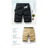 Pantalones Cortos Trabo para Hombres Cinturón de Algodón Medio, Ajuste Suelto, Estilo Casual, Novedad de Verano 2024 - details 2