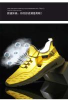 Zapatos de baloncesto transpirables antideslizantes a la moda con logotipo de marca barata, zapatos deportivos informales con amortiguación para hombre - details 4