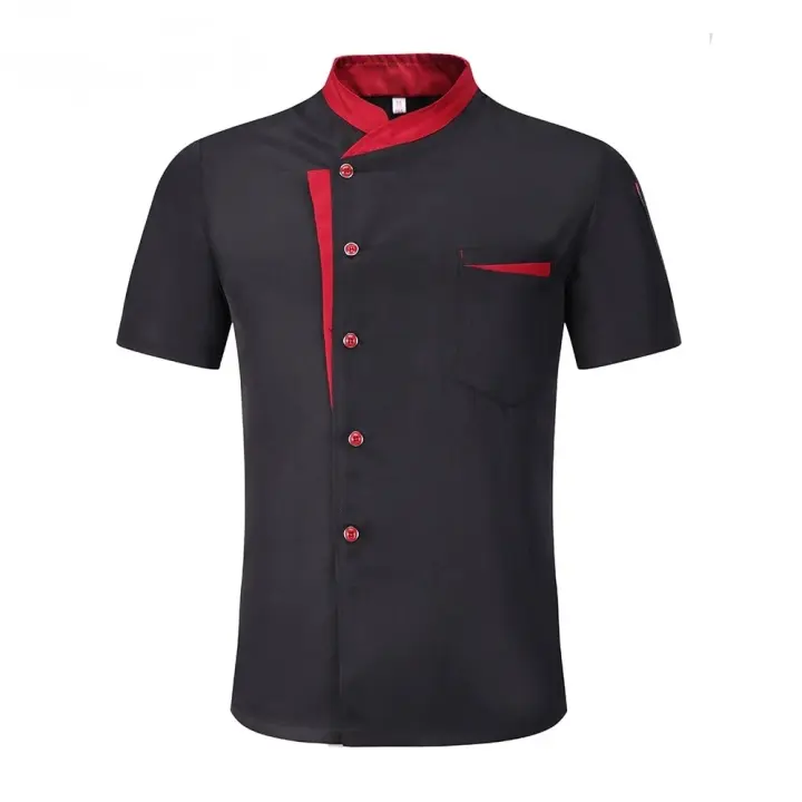 Estilo clásico hombres mujeres restaurante cocina cantina Chef uniforme mangas Chef chaqueta camarero trabajo ropa - 1