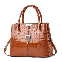 Bolso de cuero brillante, moderno y elegante, con patrón de piedra, bandolera de hombro de gran capacidad para mujer, mochila de lujo de alta gama - details 4