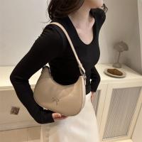 Nuevo diseño de moda, bolso para axila con lazo, bolso de cuero PU coreano con lazo para axila, bolso de lujo Y2K de Color sólido para niñas - details 8