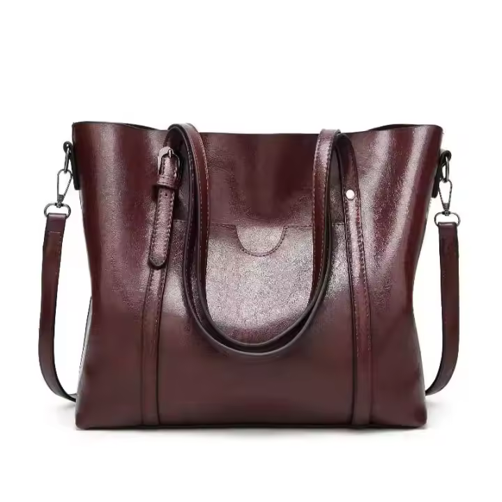 Bolso de hombro tipo bandolera de cuero encerado para mujer, bolso de diseñador de alta calidad - 1
