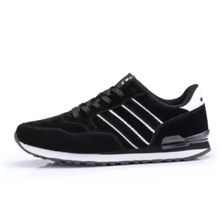 Zapatillas de cuero casual para hombre, zapatillas deportivas antideslizantes - 1