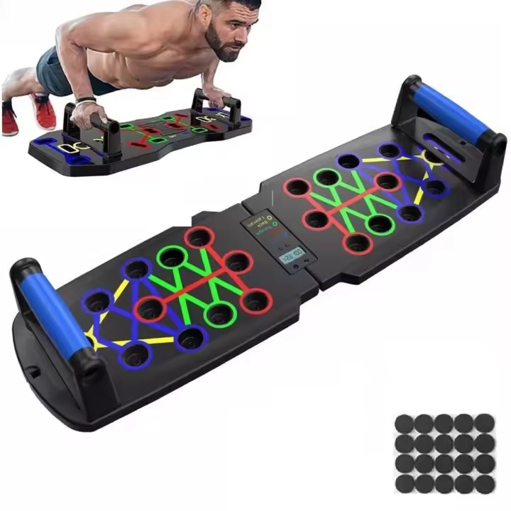 Entrenador de Portero Plegable con Mancuernas Equipo de Fitness Portátil para Entrenamiento de Fuerza ABS + TPE Deportes y Salud al Aire Libre - 1