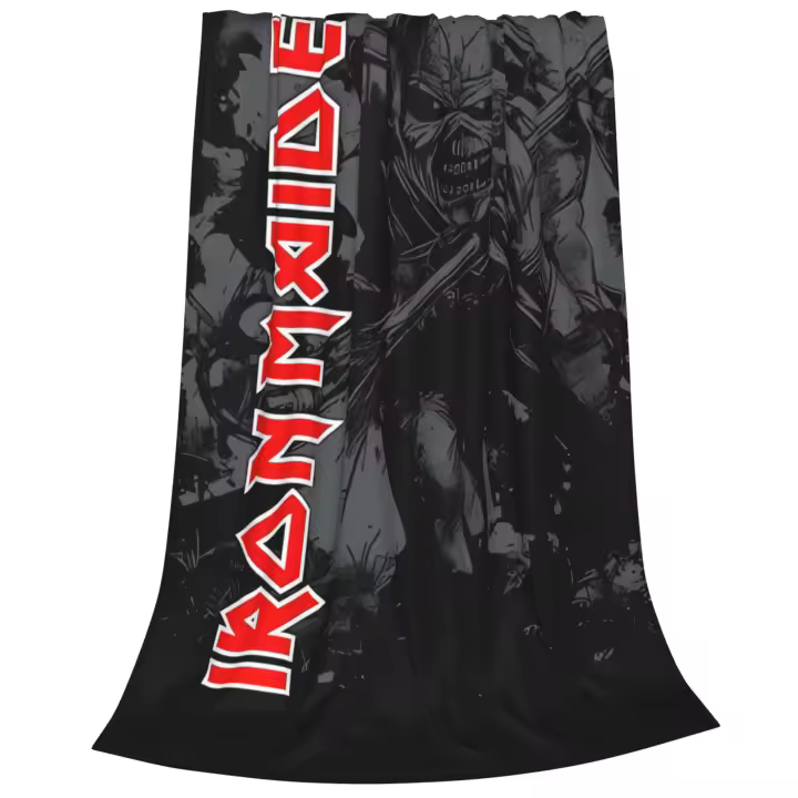 Manta de franela suave de Iron Maiden para sofá, sofá, cama, dormitorio, regalo para niños y adultos - 1