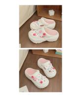 Zuecos de playa de verano para mujer con adorables detalles de dibujos animados, diseño calado transpirable, ligeros y cómodos para uso informal - details 18