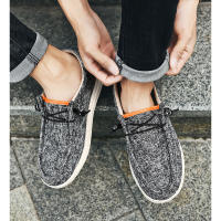 Zapatos náuticos informales para hombre, mocasines de lona de alta calidad, cómodos, con punta redondeada, color azul - details 14