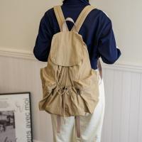 Linda mochila con cordón de estilo coreano, gran capacidad, diseño de nicho, bolsa de nailon suave y ligera, bolsa plegable para libros, bolso de hombro para exteriores - details 8